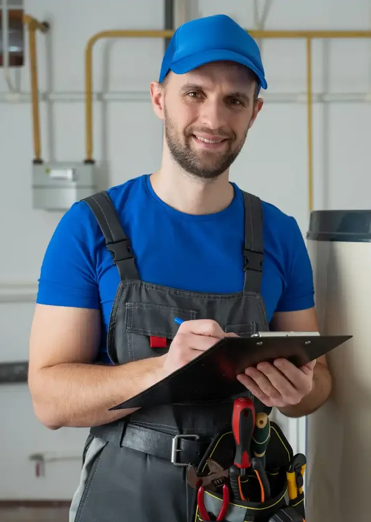 HVAC technician repairing an air conditioning unit in a Las Vegas home